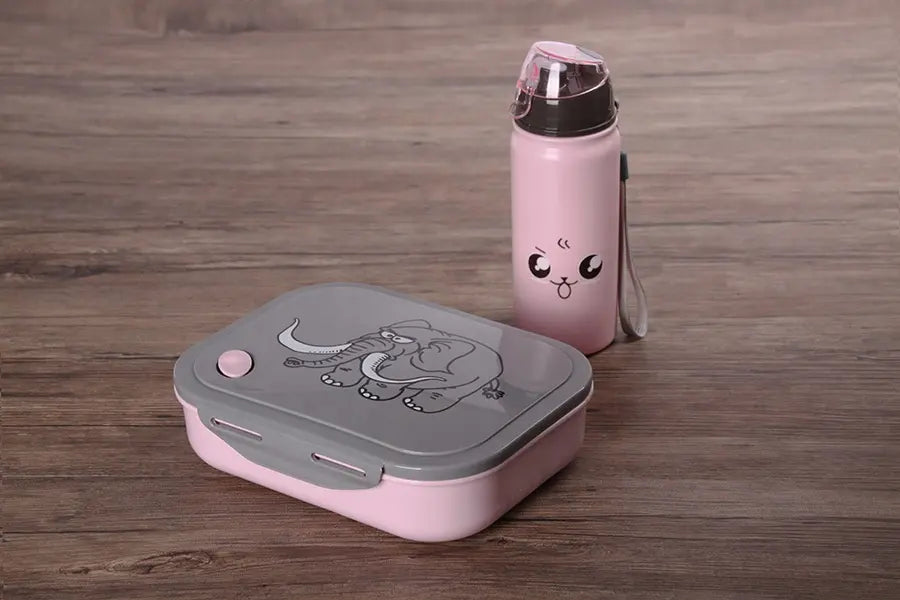 LBK0002 Kids Plastic Lunch Box and Water Cup Set