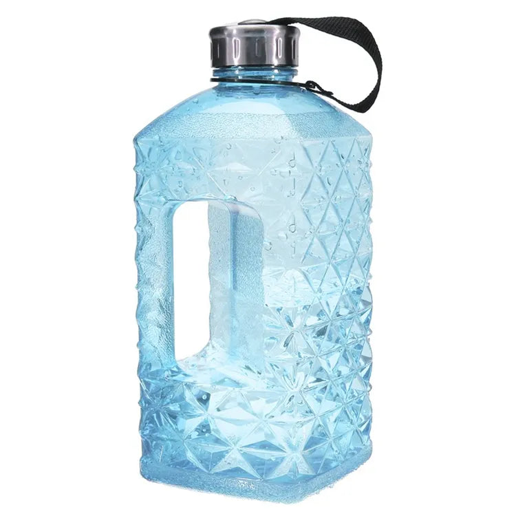 Diamond Rhombus Sports Fitness Plastic Bottle, 2.2L - 0.6 Gallon