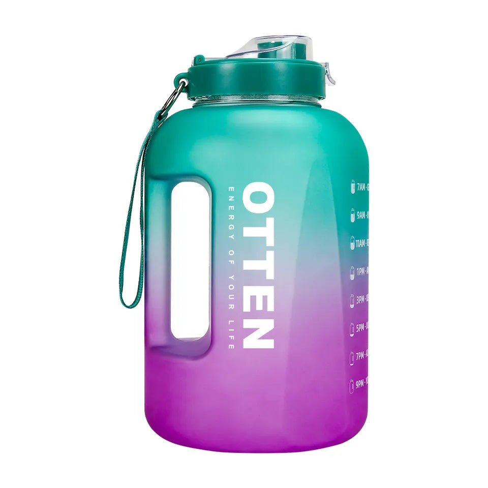 Motivational Bottle with Time Marker and Straw, 3780ml (1 Gallon) - WBP0010