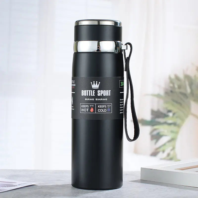 Stainless Steel Insulated Bottle with Handle, 600ml, 800ml, and 1000ml - WBS0035