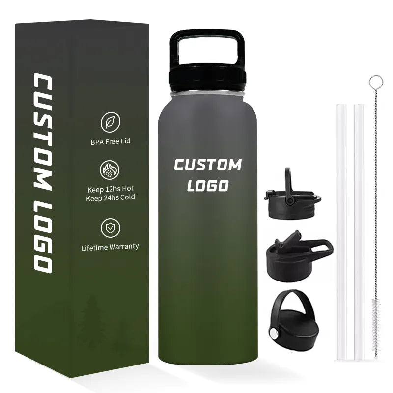 Stainless Steel Double Wall Vacuum Insulated Thermos - Wide Mouth, Sports Bottle, 500ml - WBS0027