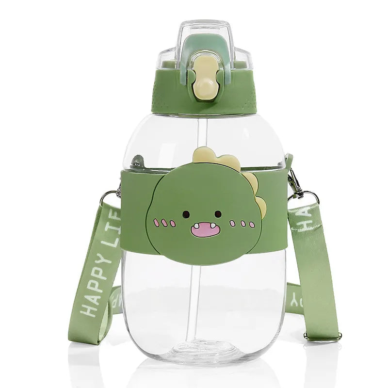 Leak-proof Plastic Bottle with Straw - New Design for Kids - 1100ml - WBP0030