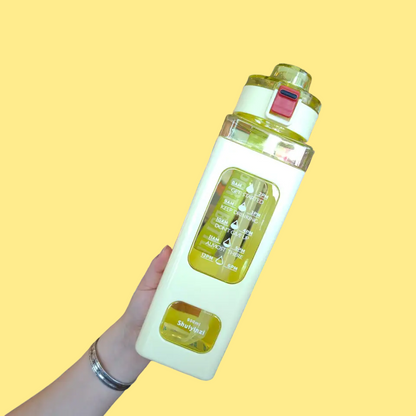Portable Plastic Bottle with Time Marker for Student Sports, 700ml - WBP0016