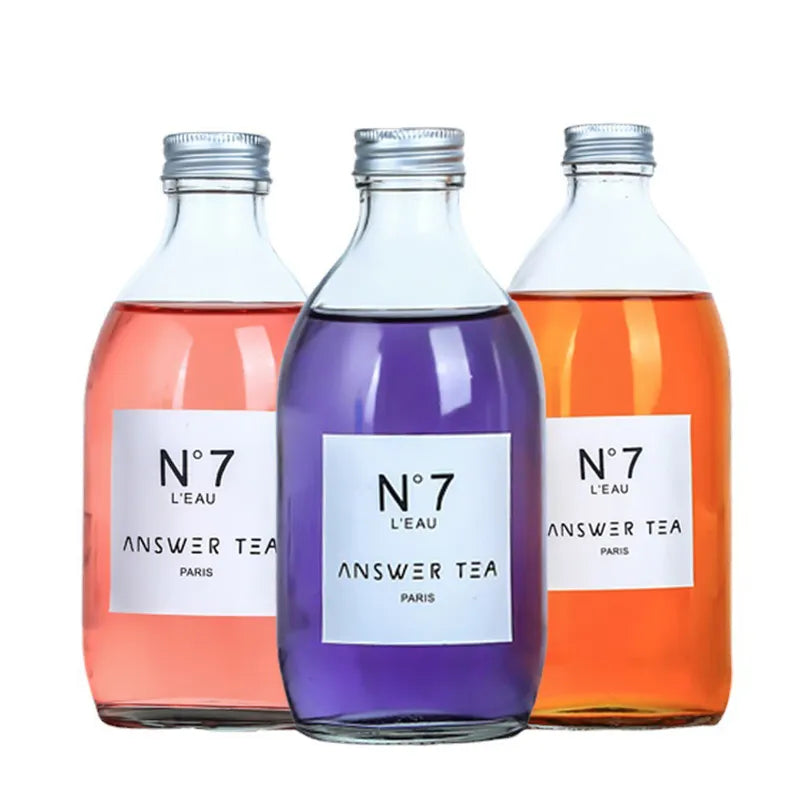 WBK0003 300ml, 500ml Small Mouth Clear Frosted Boston Round Glass Bottle - Beverage, Juice, Kombucha Supplier