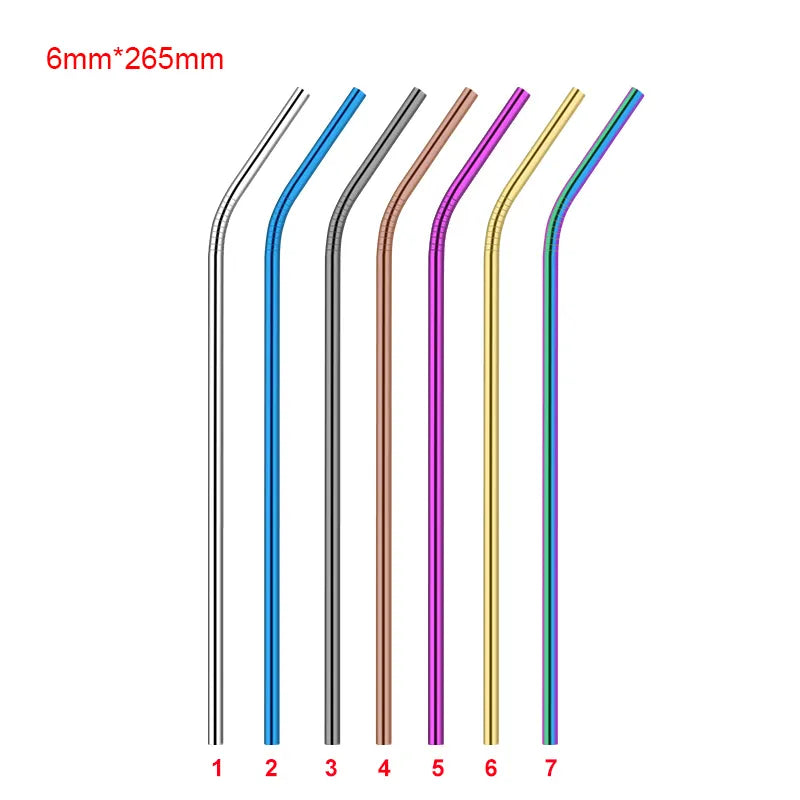 RSS0004 Reusable Stainless Steel Yerba Bubble Tea Drinking Straws with Spoon
