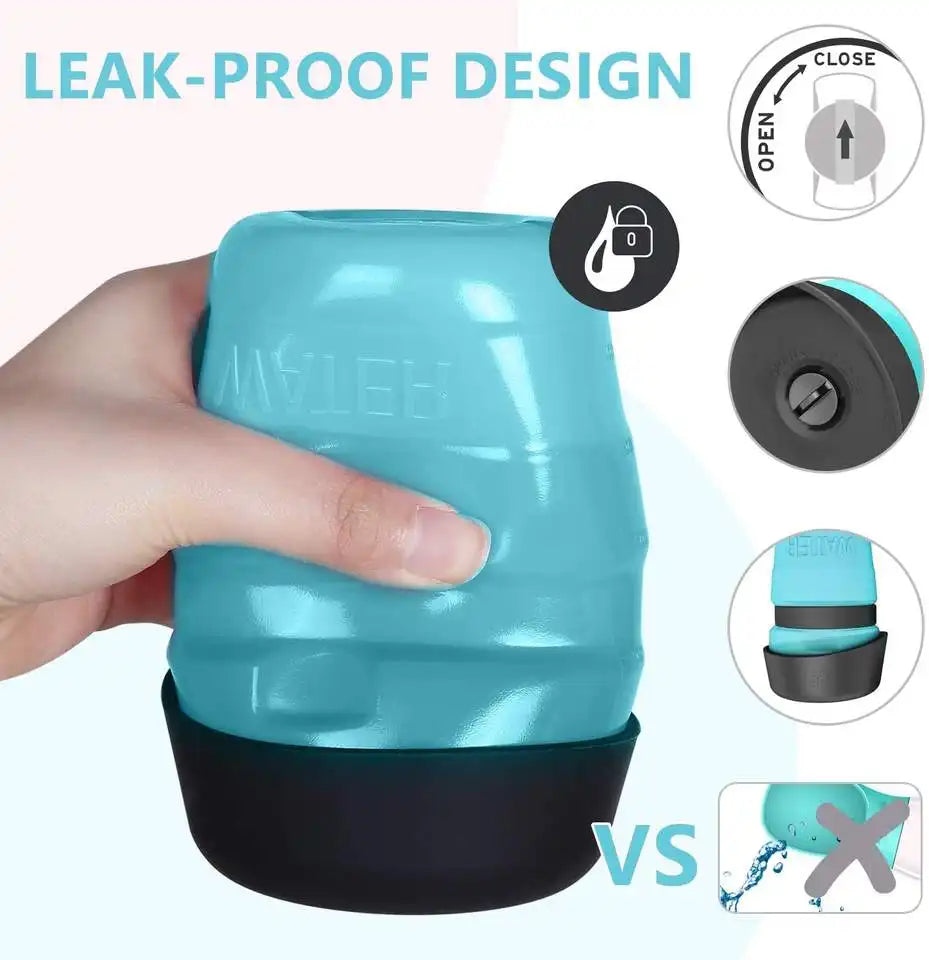 PBF0004 Portable Pet Water Dispenser with Bowl - 520ml (18oz)