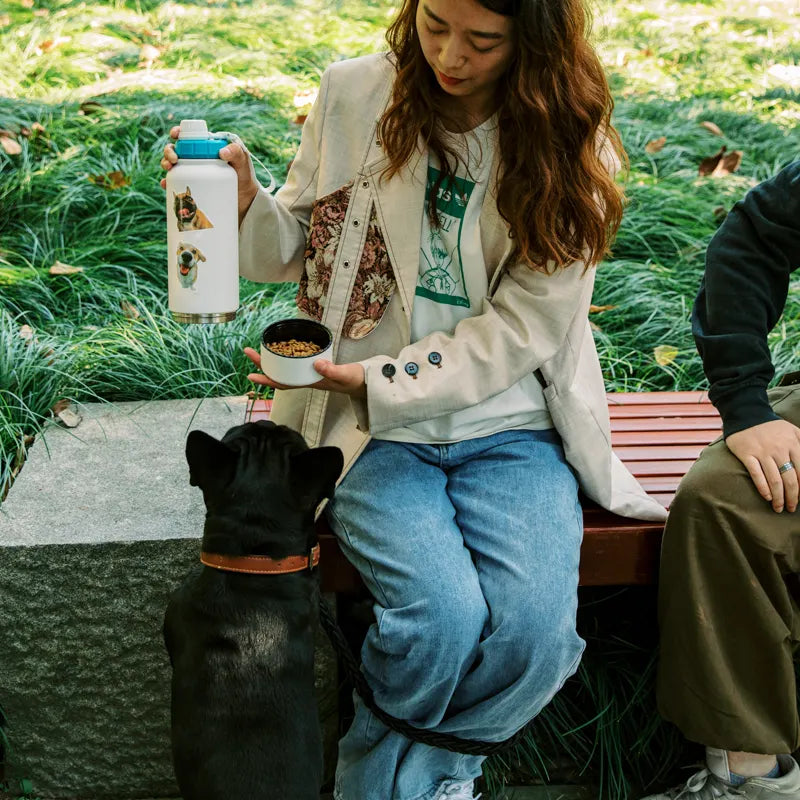 PBF0009 Double Wall Insulated Stainless Steel Water Bottle with Lid - 32oz