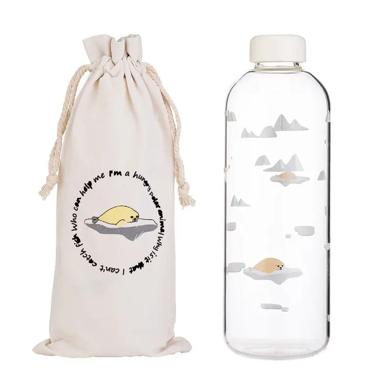 Ocean Creatures Borosilicate Glass Bottle, 1000ml - WBG0002