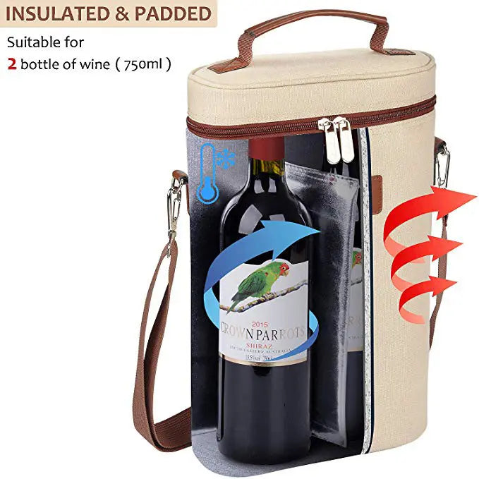 BCP0014 Custom 2 Bottles Insulated Carrier