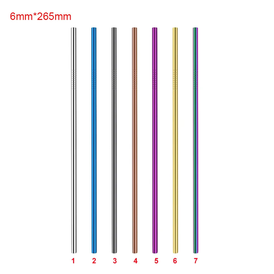RSS0004 Reusable Stainless Steel Yerba Bubble Tea Drinking Straws with Spoon