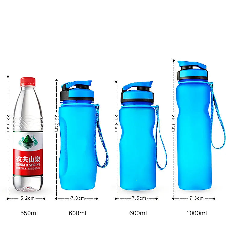 Tritan Plastic Bottle with Wide Mouth and 1-Click Open Lid with Rope, 1L (32oz) - WBP0011