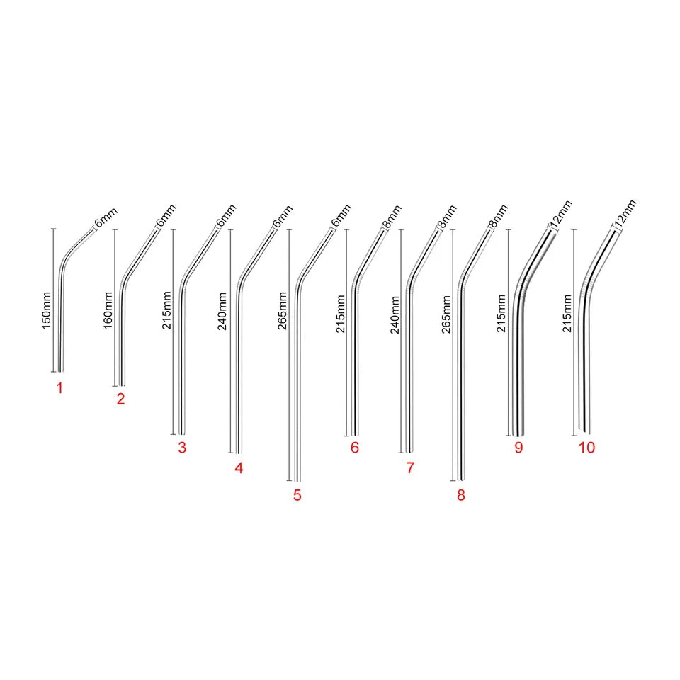 RSS0004 Reusable Stainless Steel Yerba Bubble Tea Drinking Straws with Spoon