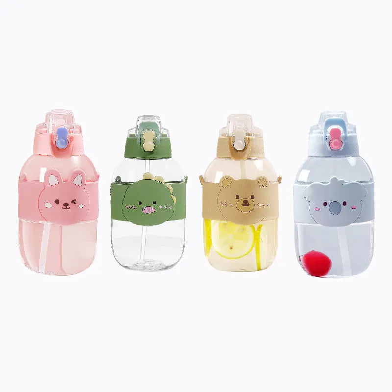 Leak-proof Plastic Bottle with Straw - New Design for Kids - 1100ml - WBP0030