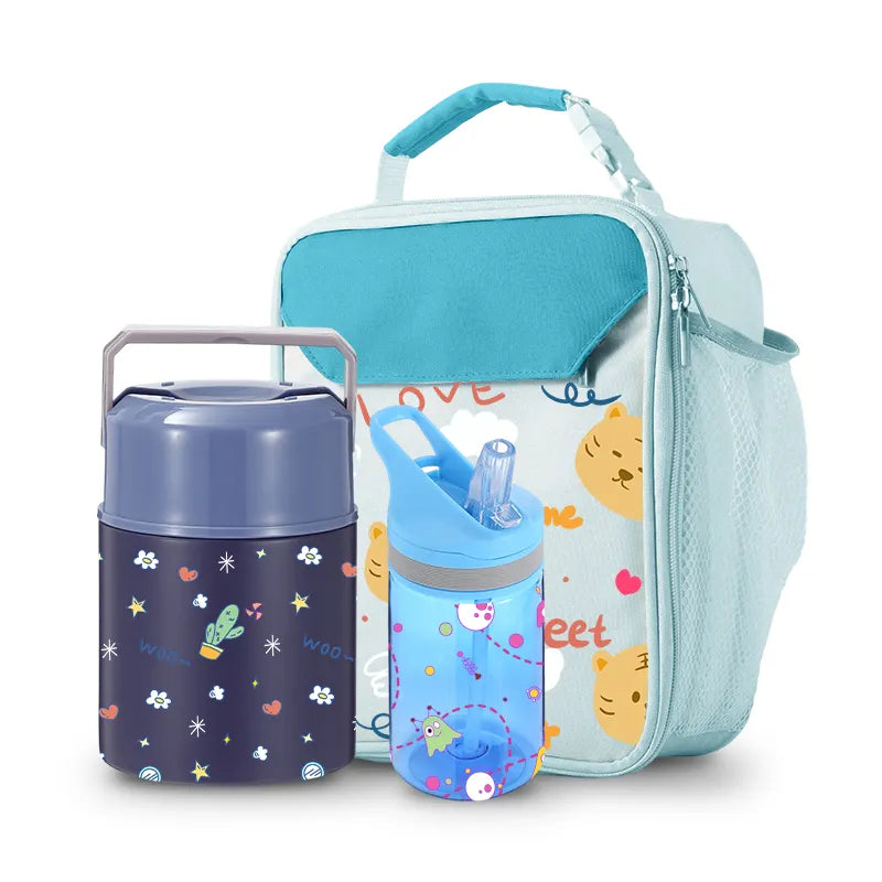 LBK0007 Kids Lunch Set Box Bag Water Bottle