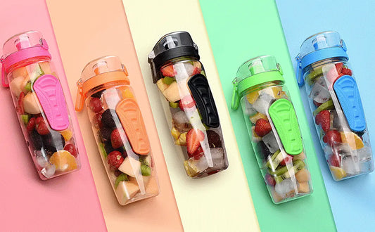 Tritan Plastic Portable Bottle with Fruit Infuser, 1L (32oz) - WBP0009