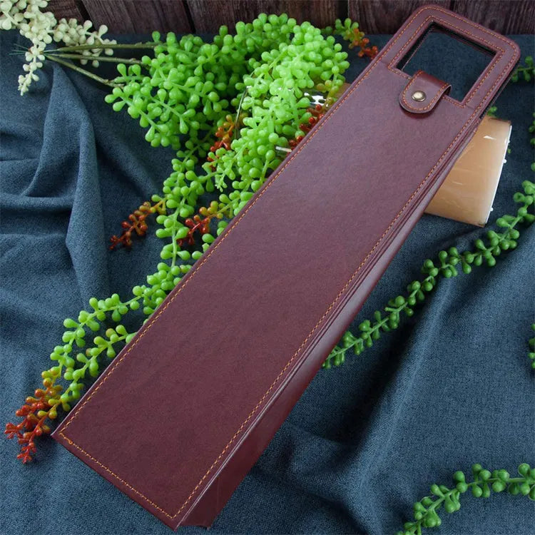 BCP0001 Reusable PU Leather Single Bottle Carrier