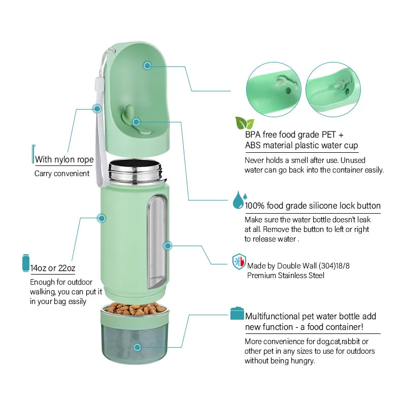 PBF0010 Insulated Stainless Steel Dog Bowl - Thermal Feeder