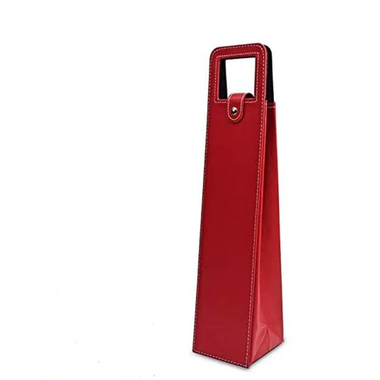 BCP0001 Reusable PU Leather Single Bottle Carrier