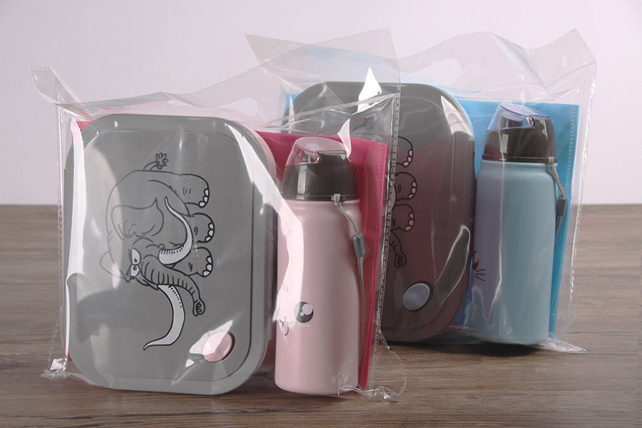 LBK0002 Kids Plastic Lunch Box and Water Cup Set