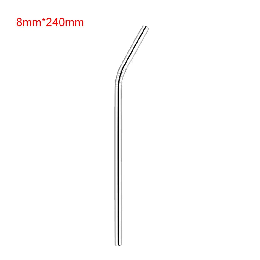 RSS0004 Reusable Stainless Steel Yerba Bubble Tea Drinking Straws with Spoon