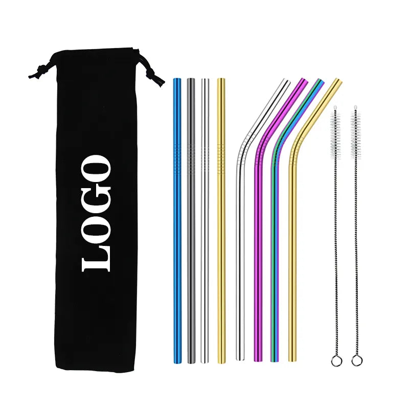 RSS0004 Reusable Stainless Steel Yerba Bubble Tea Drinking Straws with Spoon
