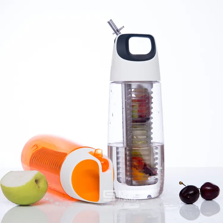 Tritan Plastic Fruit Tea Infuser with Straw for Sports, 700ml - WBP0012