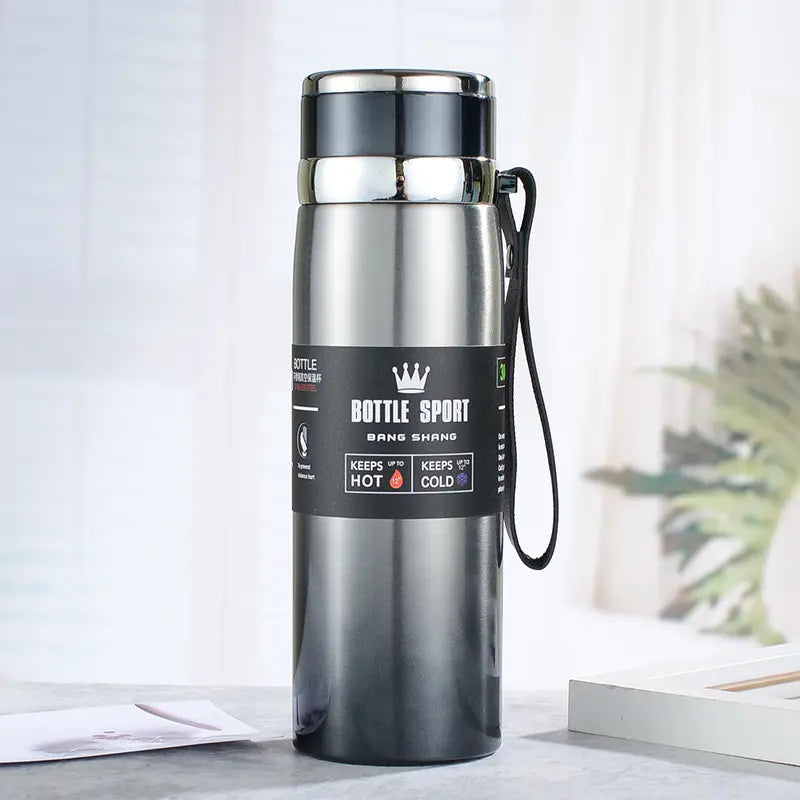 Stainless Steel Insulated Bottle with Handle, 600ml, 800ml, and 1000ml - WBS0035