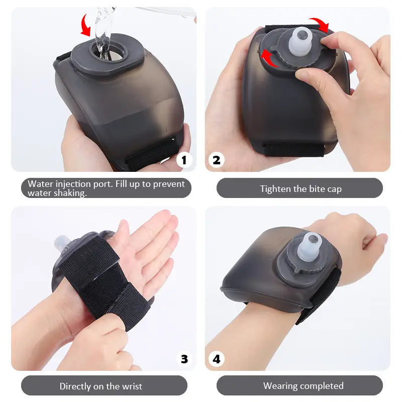 Mini Silicone Wrist Bottle for Running, 200ml - WBI0006