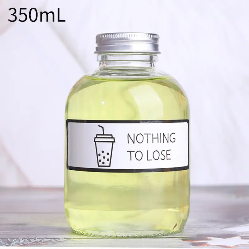 WBK0006 Round Shape Glass Bottles for Beverage Drink - 150ml, 250ml, 350ml, 500ml - Suitable for Juice and Milk