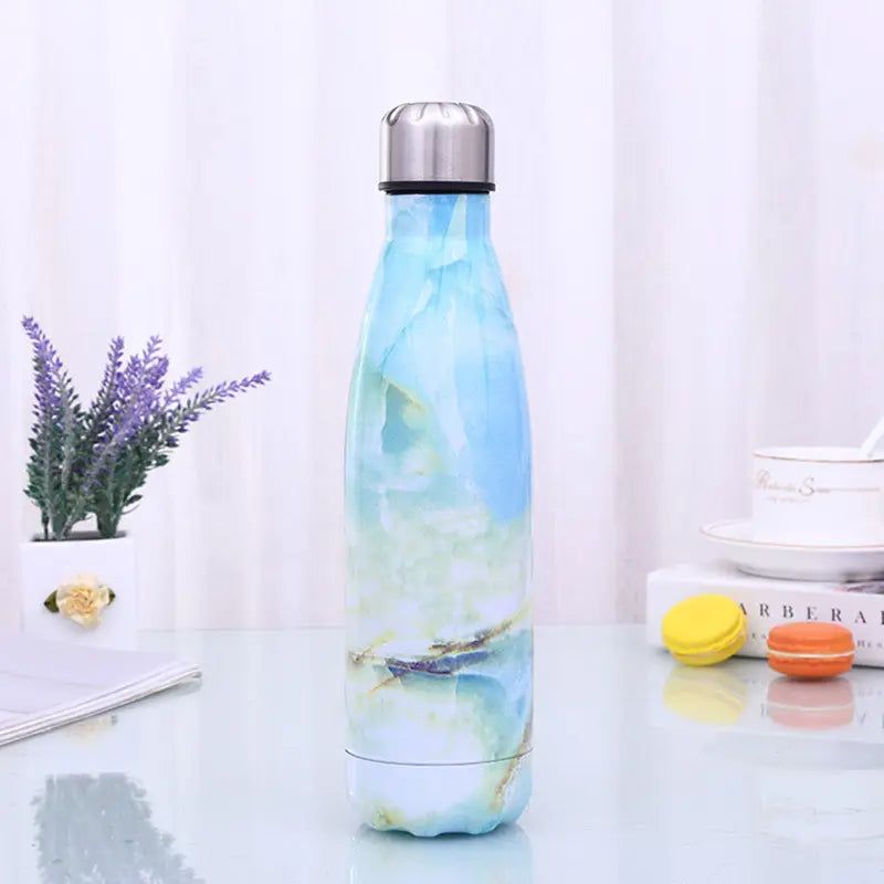 WBS0006 Stainless Steel Cola Shape Vacuum Insulated Flask - 1L (32oz), Perfect for Sports and Outdoor Activities.