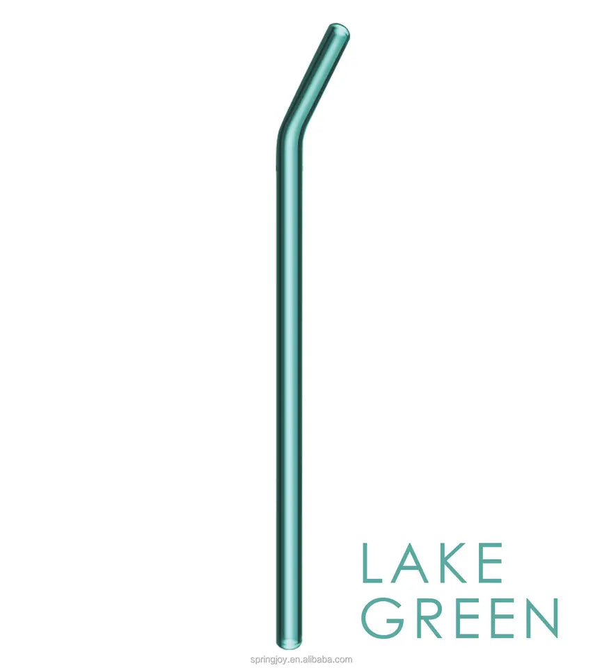 RSG0001 Reusable Straight or Bent Glass Straws - Eco-Friendly and High Borosilicate Clear Glass Drinking Straw