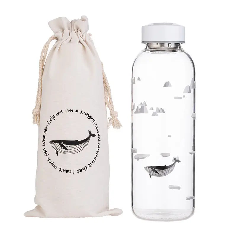 Ocean Creatures Borosilicate Glass Bottle, 1000ml - WBG0002