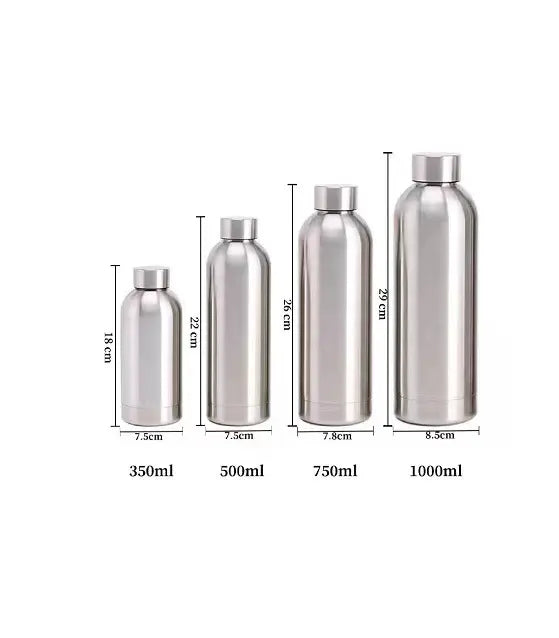 Stainless Steel Portable Vacuum Insulated Flask, 350ml, 500ml, 750ml, 1000ml - WBS0007