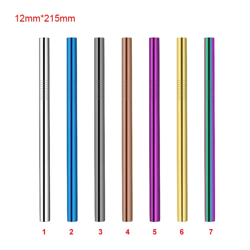 RSS0004 Reusable Stainless Steel Yerba Bubble Tea Drinking Straws with Spoon