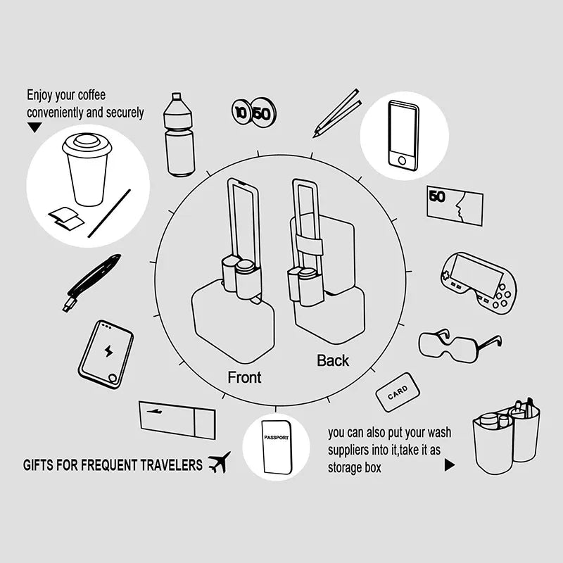 BCP0009 Luggage Travel Water Bottle Cup Holder
