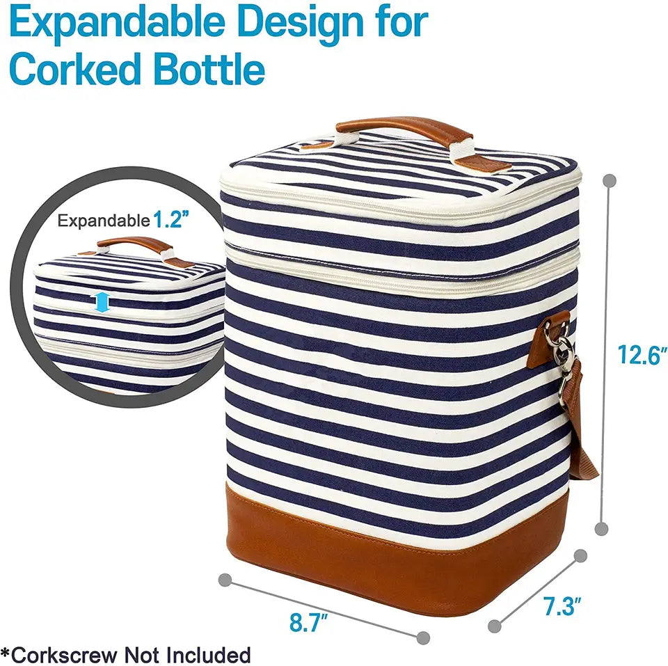 BCP0013 Waterproof and Leak-proof Wine Bottle Carrier Tote Bag