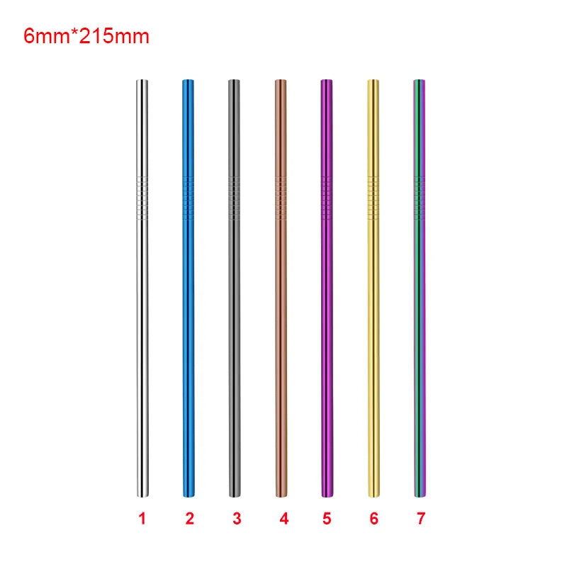 RSS0004 Reusable Stainless Steel Yerba Bubble Tea Drinking Straws with Spoon