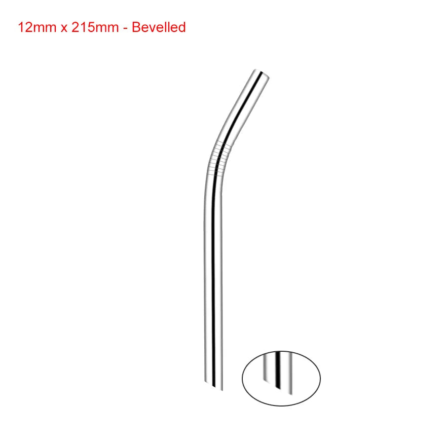 RSS0004 Reusable Stainless Steel Yerba Bubble Tea Drinking Straws with Spoon