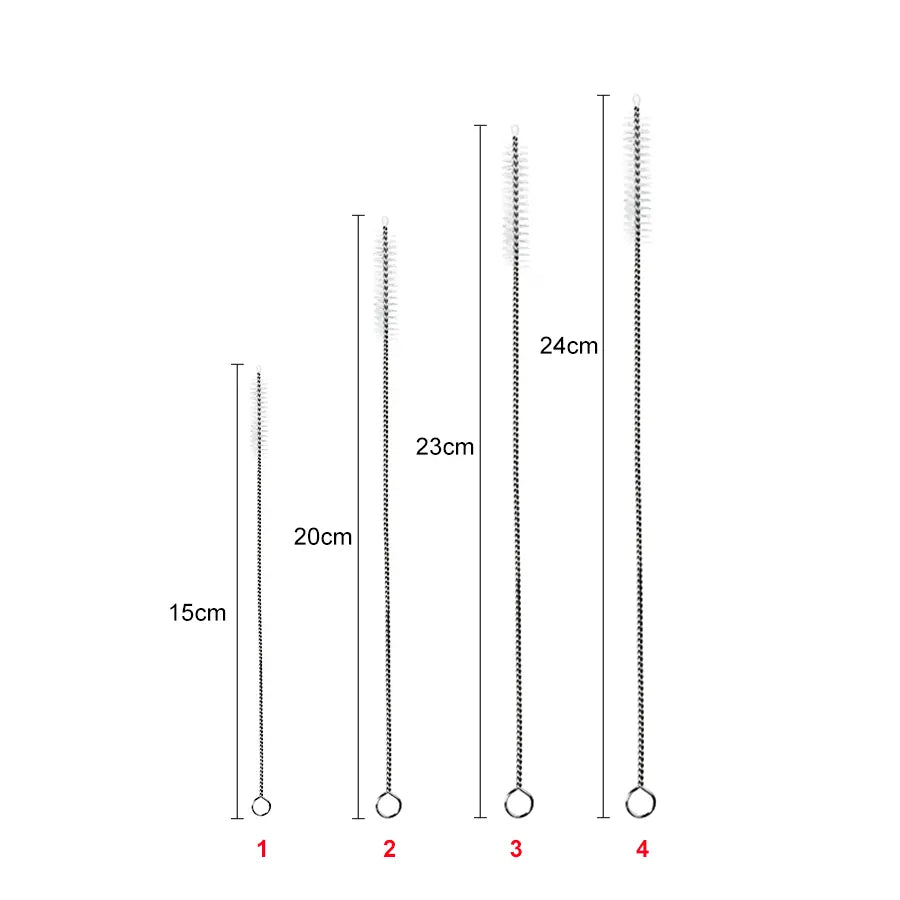 RSS0004 Reusable Stainless Steel Yerba Bubble Tea Drinking Straws with Spoon