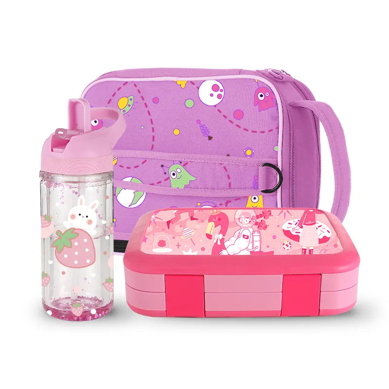 LBK0007 Kids Lunch Set Box Bag Water Bottle