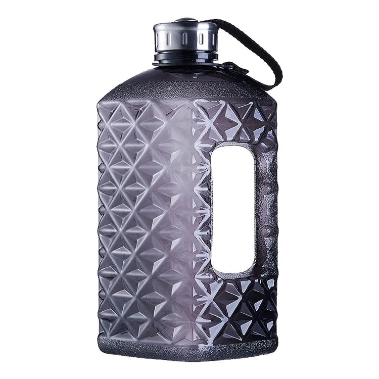 Diamond Rhombus Sports Fitness Plastic Bottle, 2.2L - 0.6 Gallon