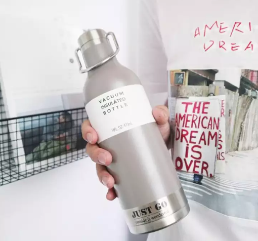 Stainless Steel Double Wall Vacuum Flask Thermos for Sports - 500ml WBS0023