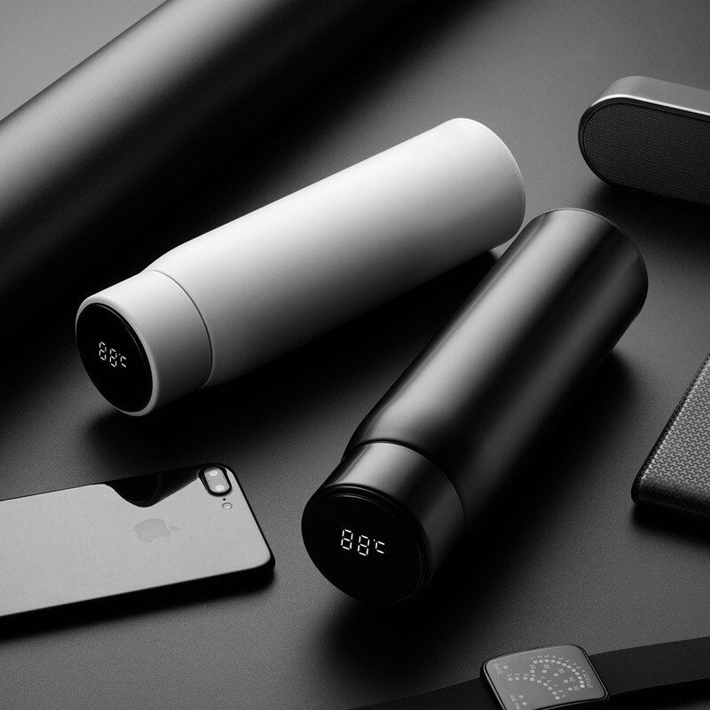 Stainless Steel Intelligent Temperature Measuring Thermal Insulation Cup, 500ml (17oz) - WBS0016