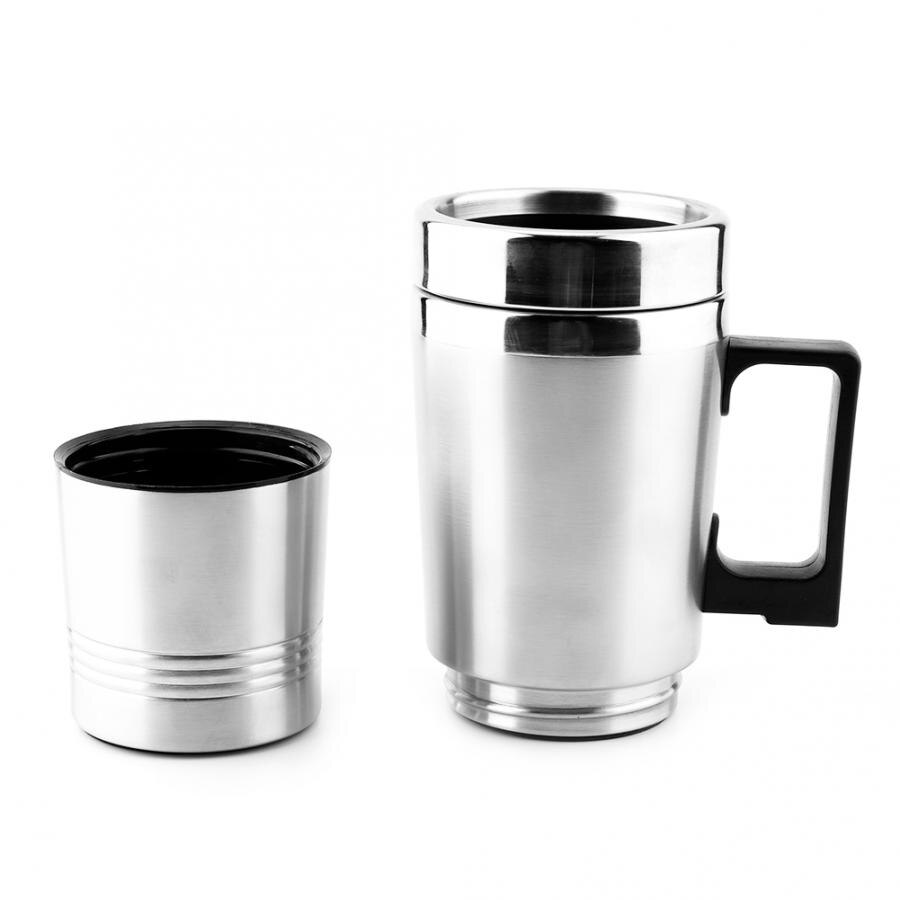 Vehicle Heating Cup 350ML + 150ML Stainless Steel Car Electric Kettle Coffee Tea Thermos Water Heating Cup 12V car water heater