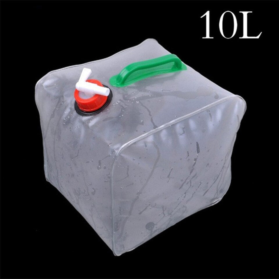 Foldable Plastic Large Water bag 10L 2.6Gal Collapsible Outdoor Camping Water Carrier Container Bag