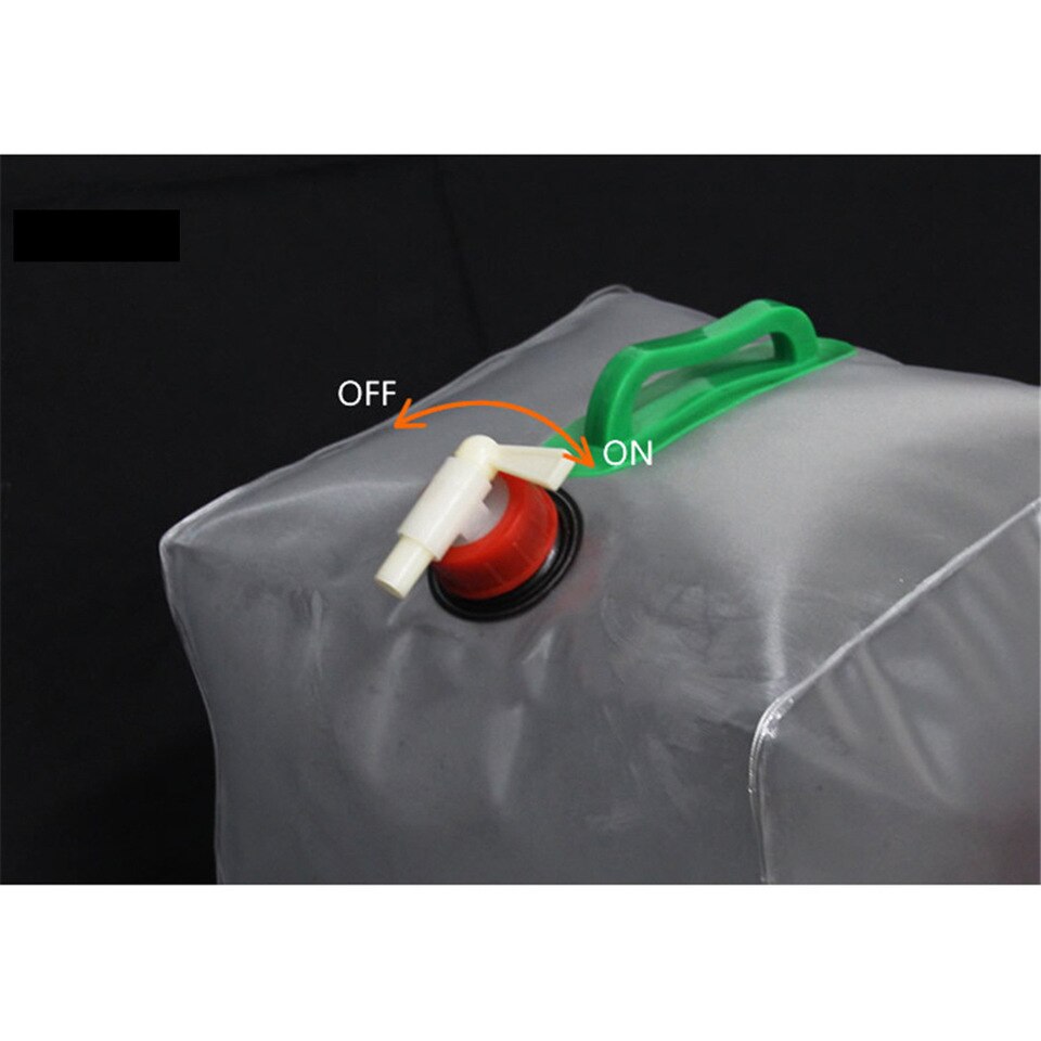 Foldable Plastic Large Water bag 10L 2.6Gal Collapsible Outdoor Camping Water Carrier Container Bag