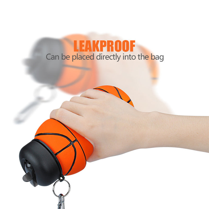Silicone Basketball Water Bottle, 550ml - WBI0009