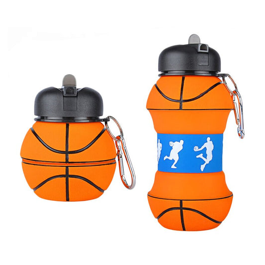 Silicone Basketball Water Bottle, 550ml - WBI0009