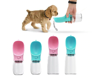Geekinstyle  350 / 550ML Portable Pet Drinking Bottle Dog Cat Health Feeding Water Feeders Pet Travel ABS Drinking Products