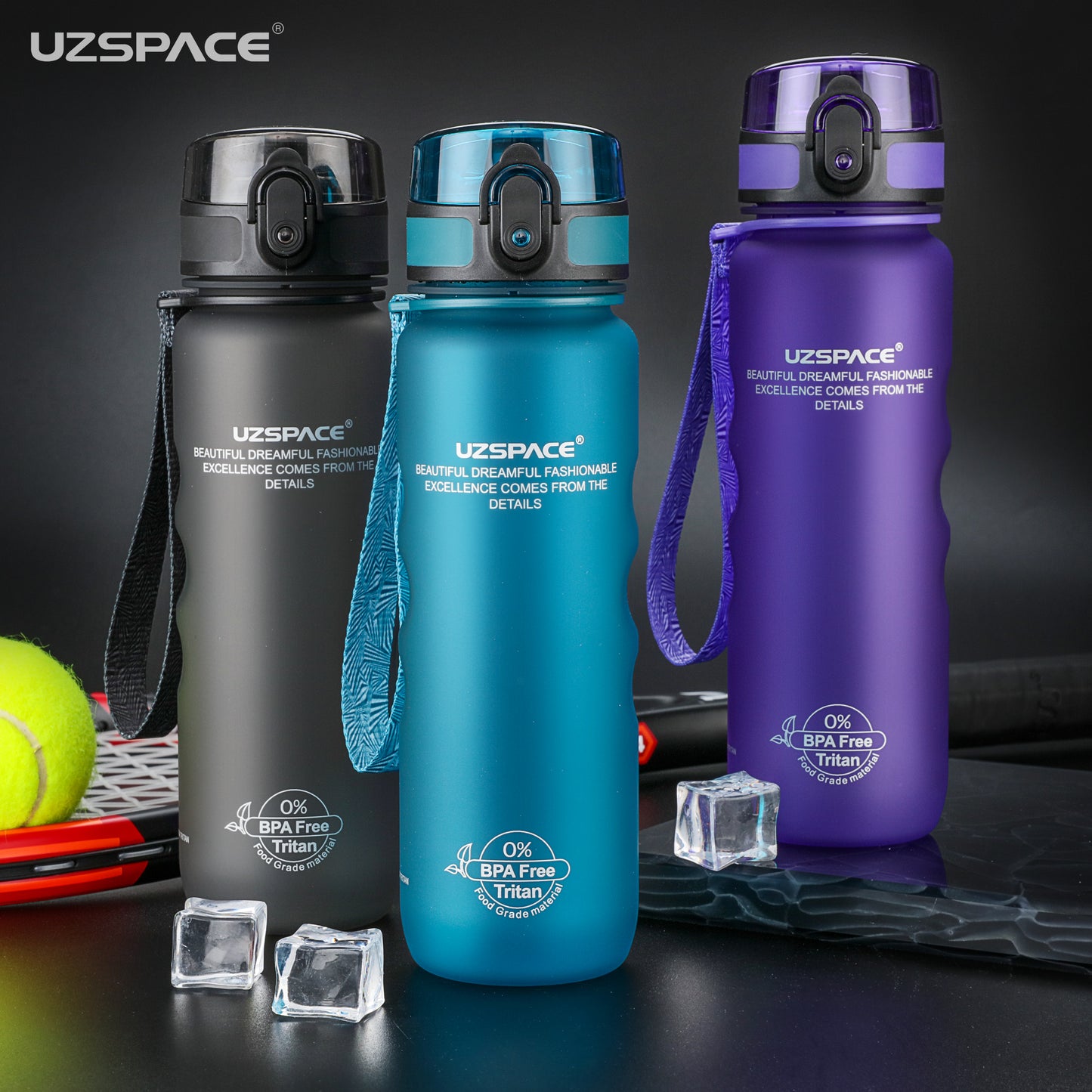 UZSPACE Sport Plastic Water Bottle, 500ml - WBP0042